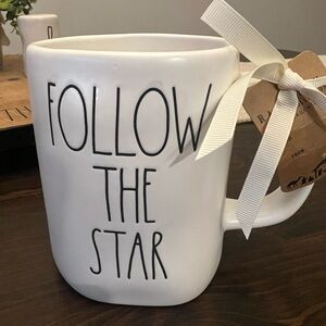 Rae Dunn double sided White Ceramic Mug with Inspirational Text